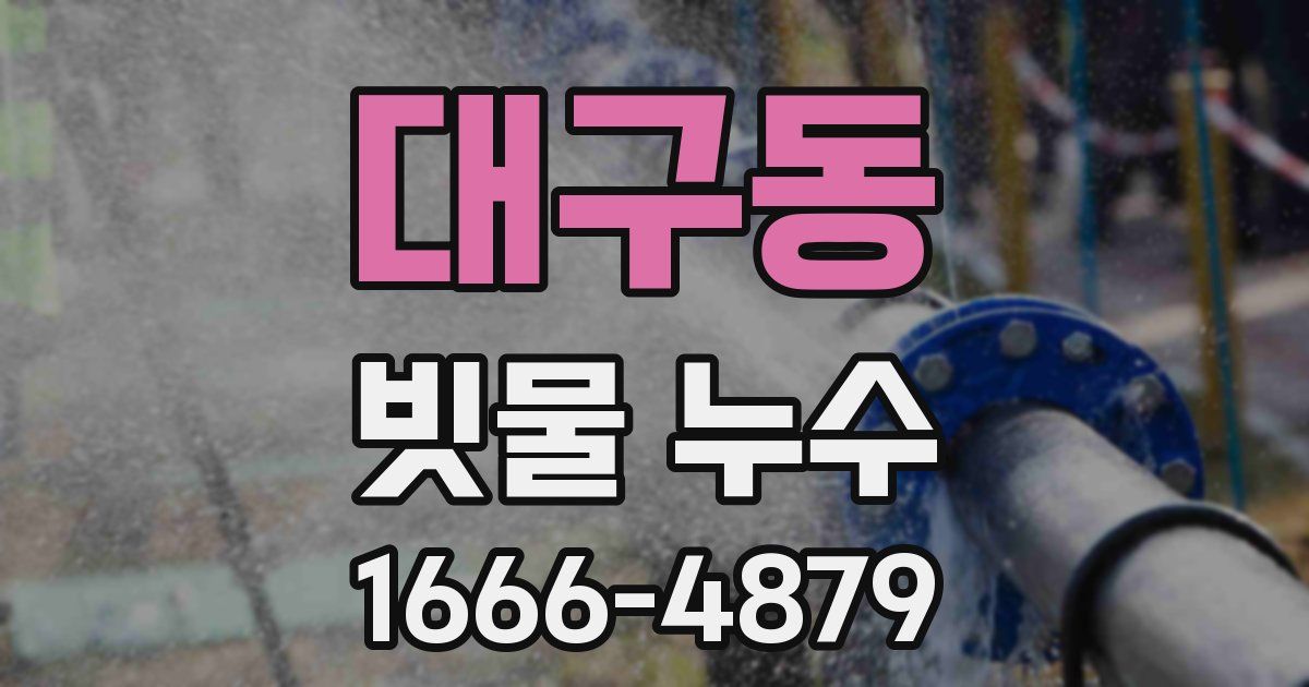 대구동 빗물 누수