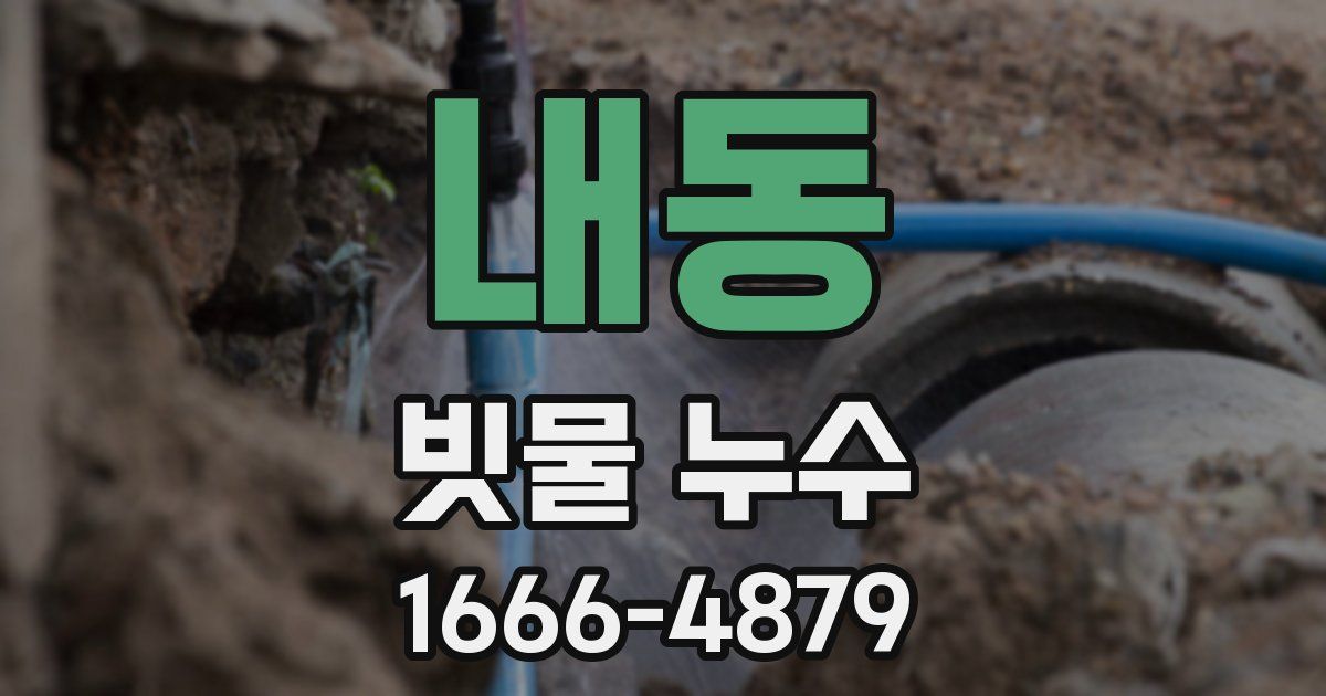내동 빗물 누수