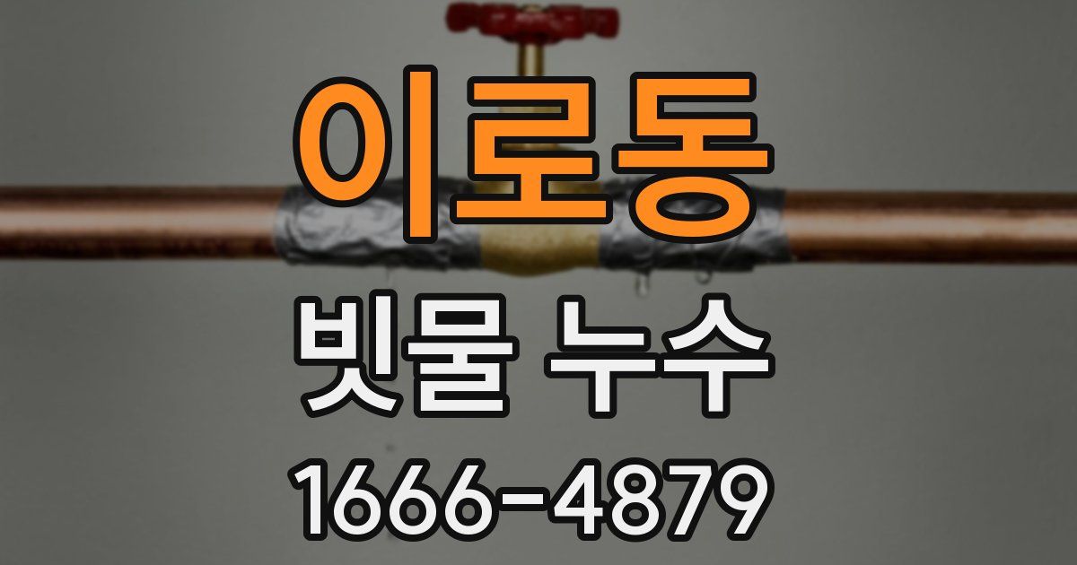 이로동 빗물 누수
