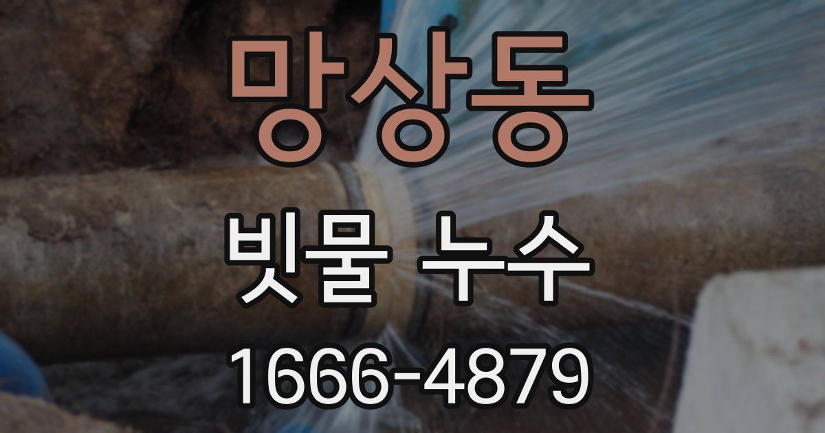 망상동 빗물 누수