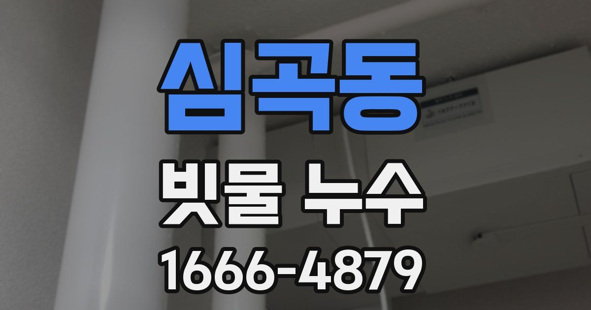 심곡동 빗물 누수