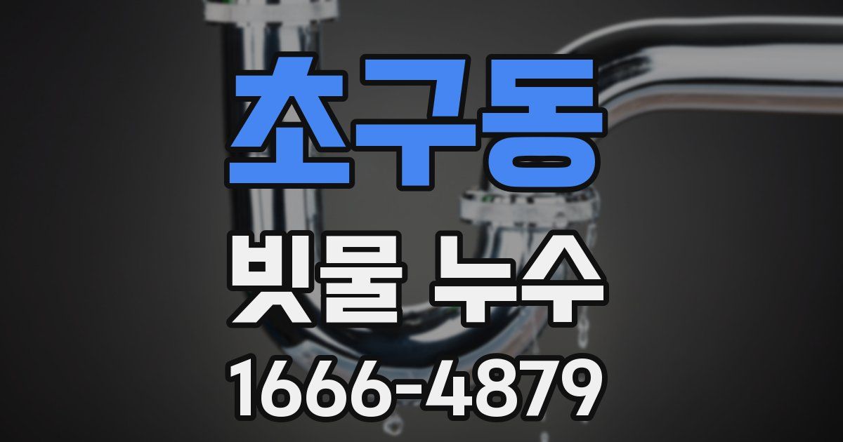 초구동 빗물 누수