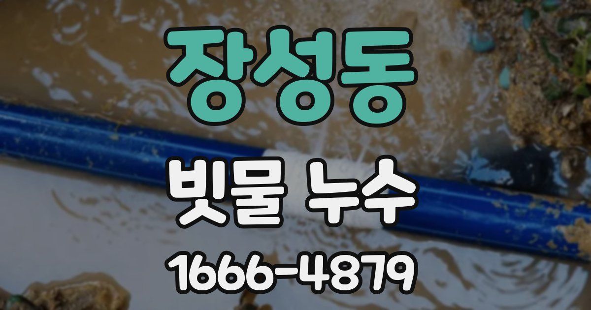 장성동 빗물 누수