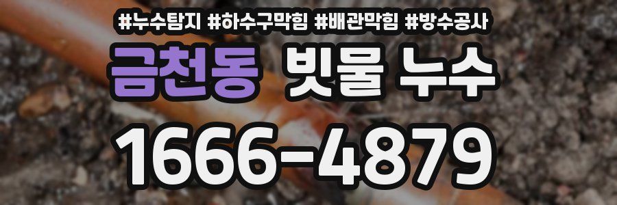 금천동 빗물 누수