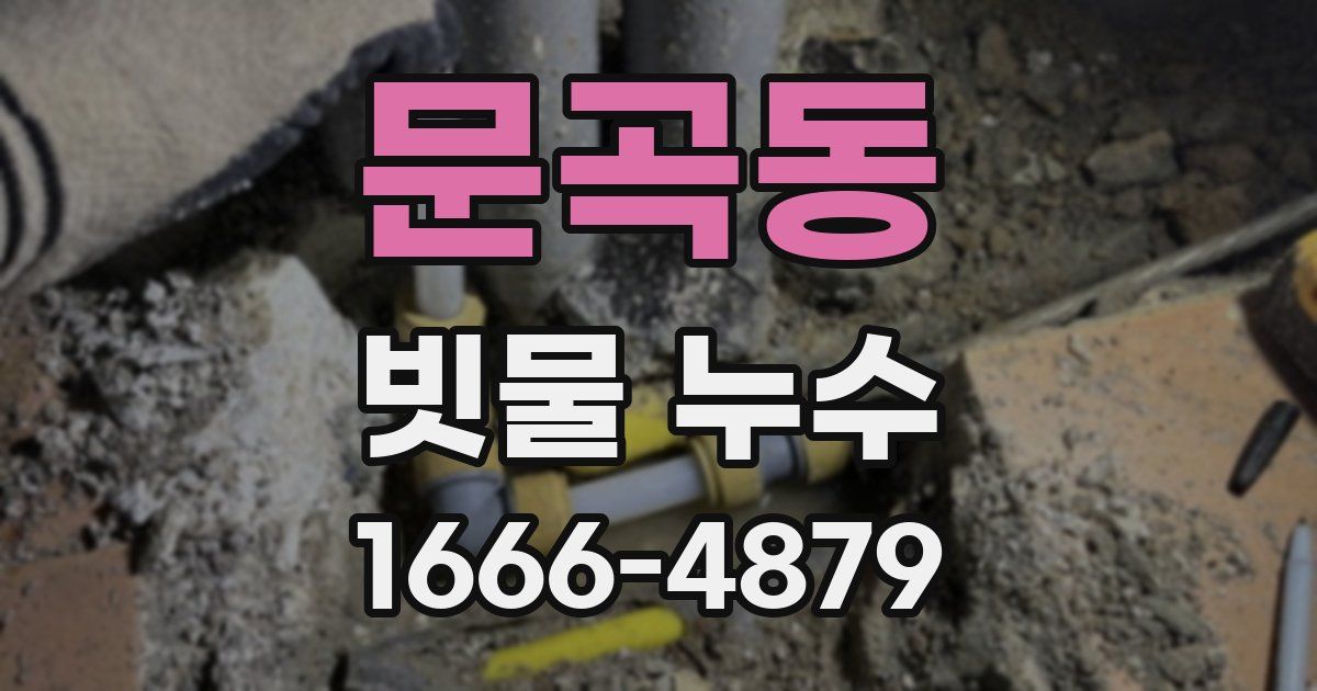 문곡동 빗물 누수