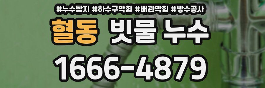혈동 빗물 누수