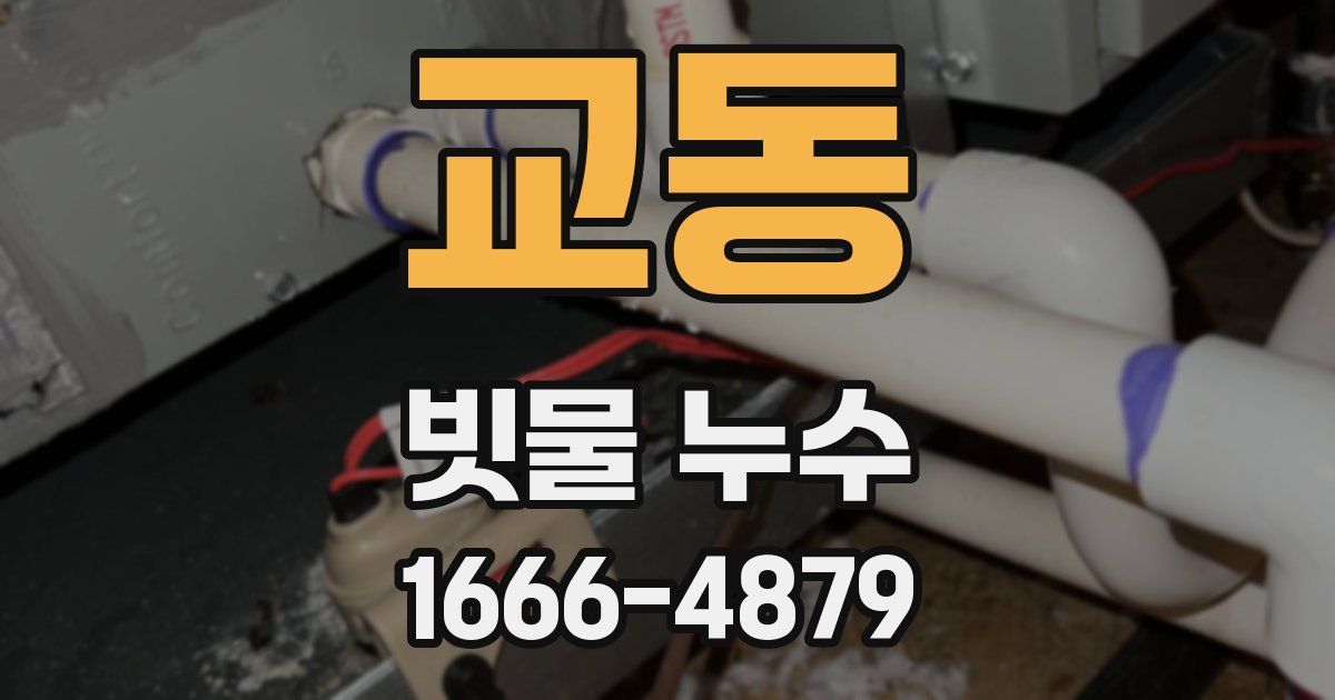 교동 빗물 누수