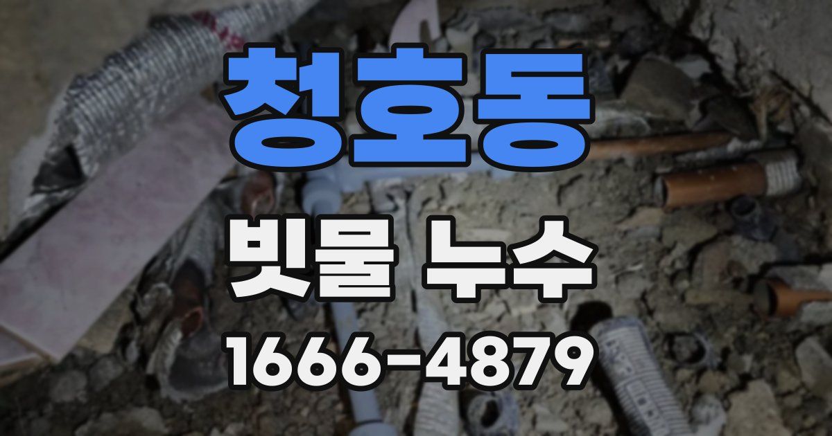 청호동 빗물 누수