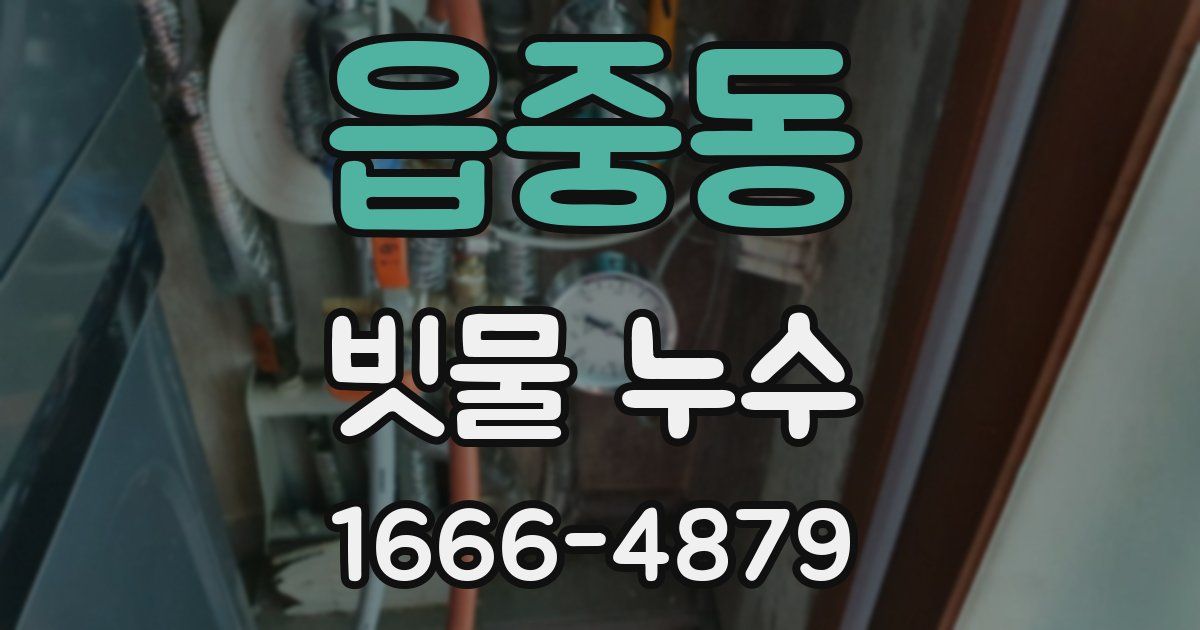읍중동 빗물 누수