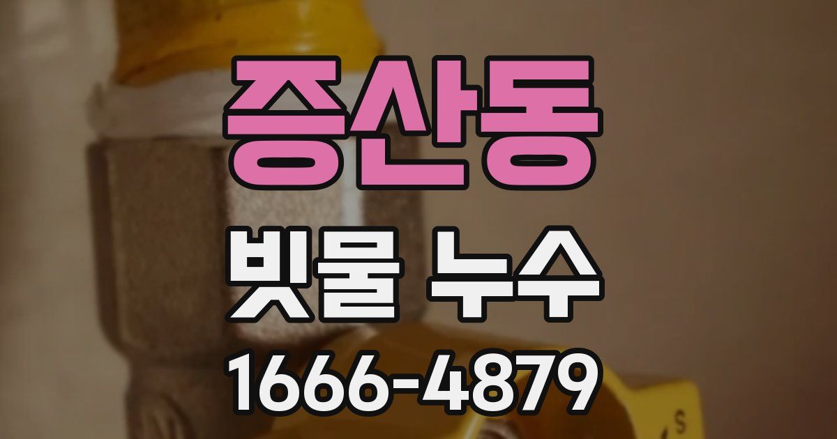 증산동 빗물 누수