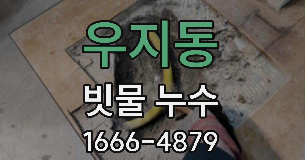 우지동 빗물 누수