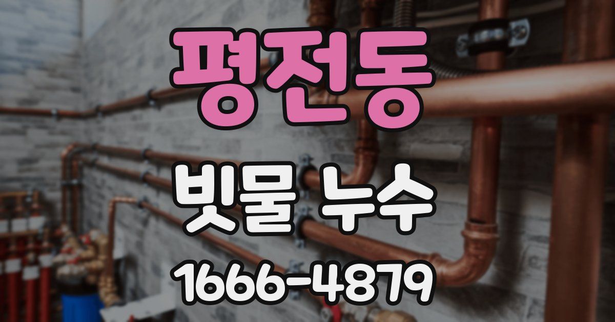 평전동 빗물 누수