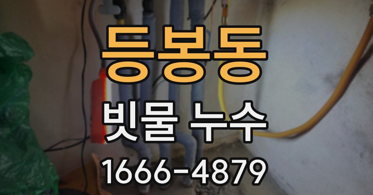 등봉동 빗물 누수