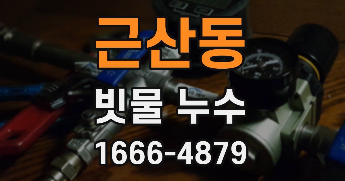 근산동 빗물 누수