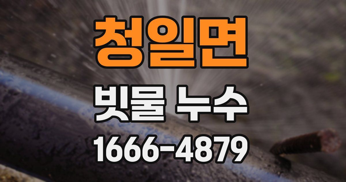 청일면 빗물 누수
