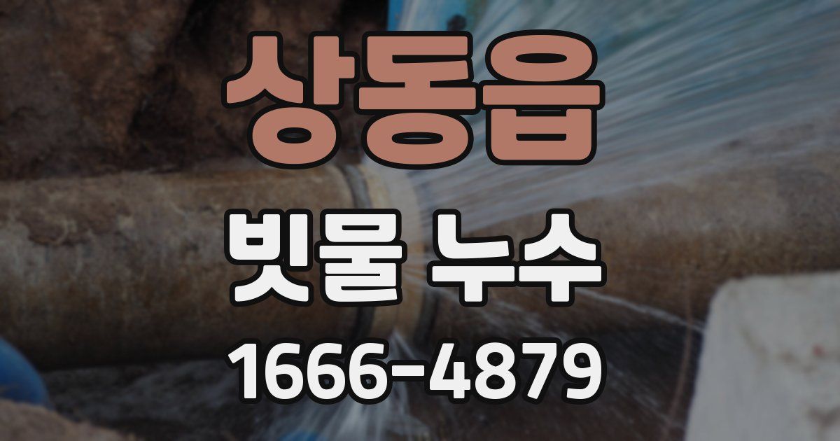 상동읍 빗물 누수