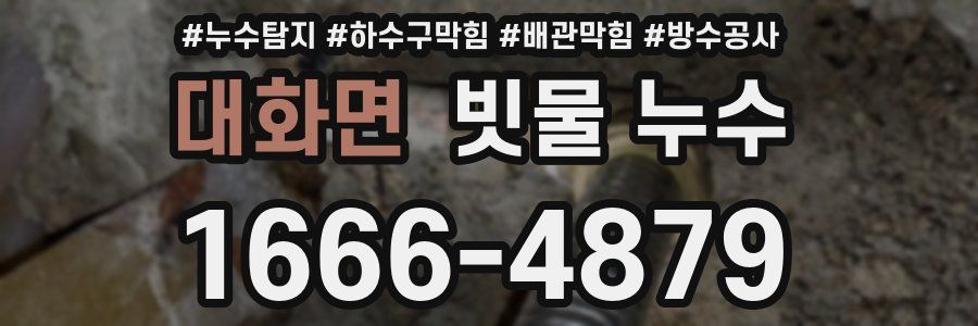 대화면 빗물 누수