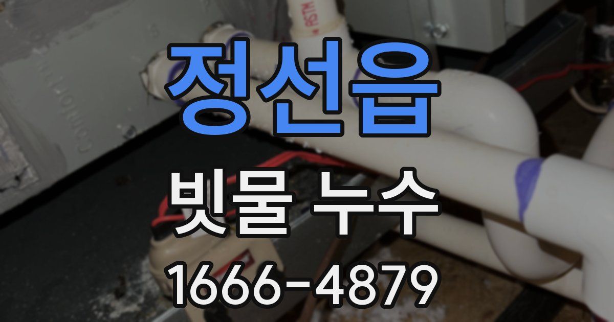 정선읍 빗물 누수