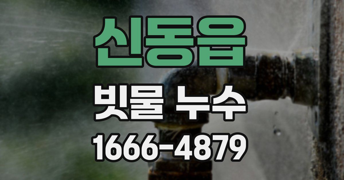 신동읍 빗물 누수