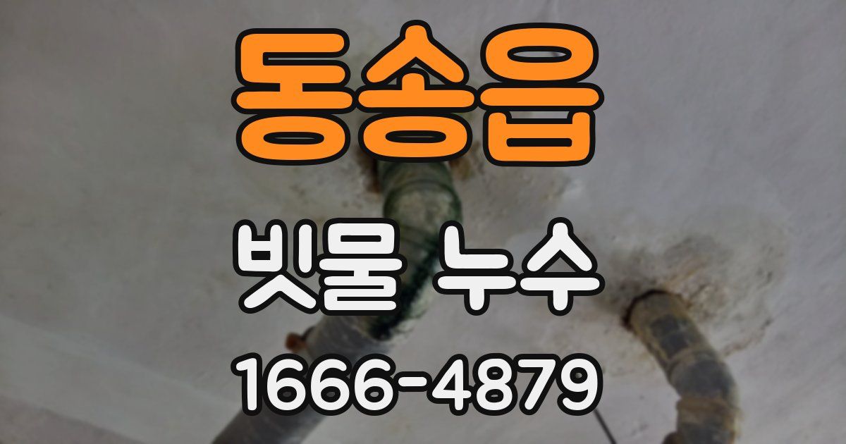 동송읍 빗물 누수