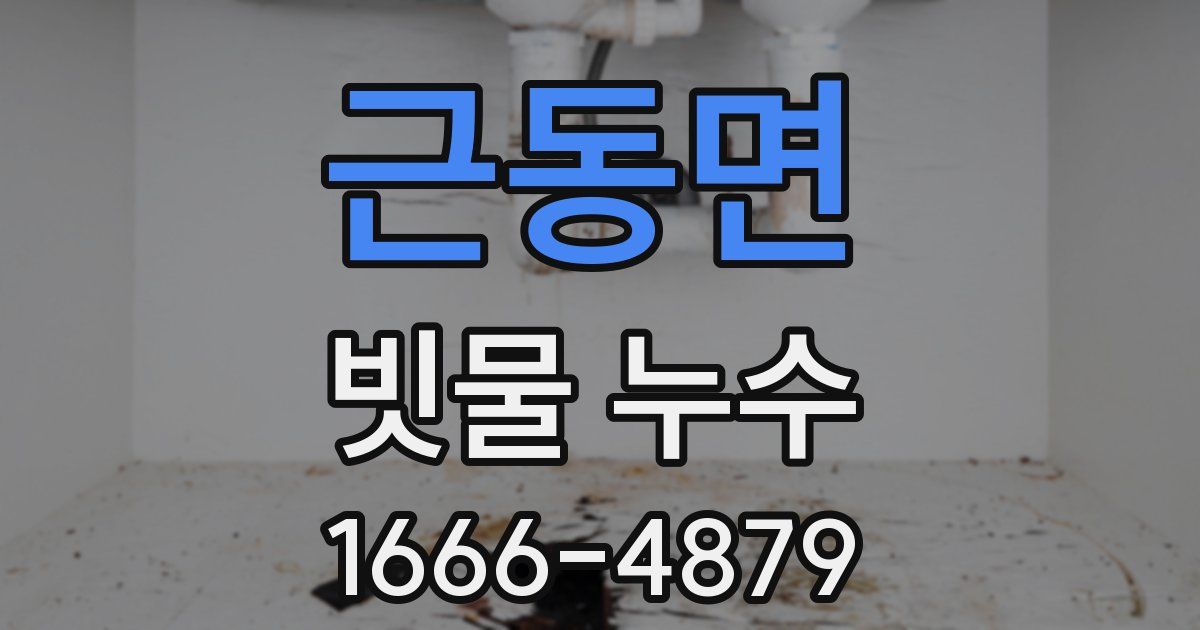 근동면 빗물 누수