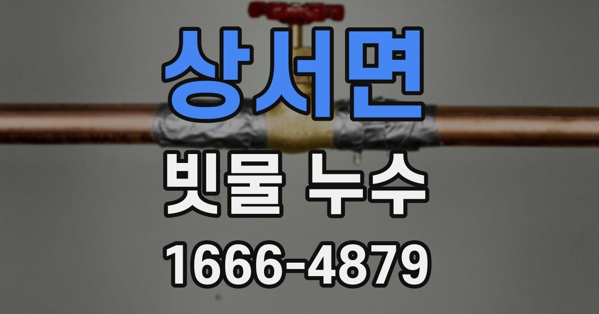 상서면 빗물 누수