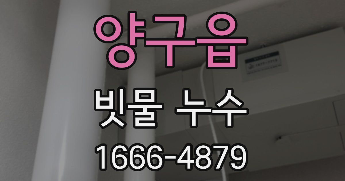 양구읍 빗물 누수