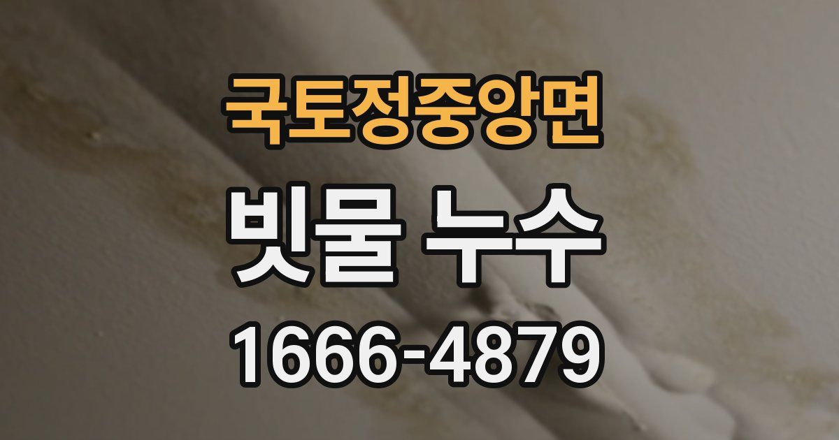 국토정중앙면 빗물 누수