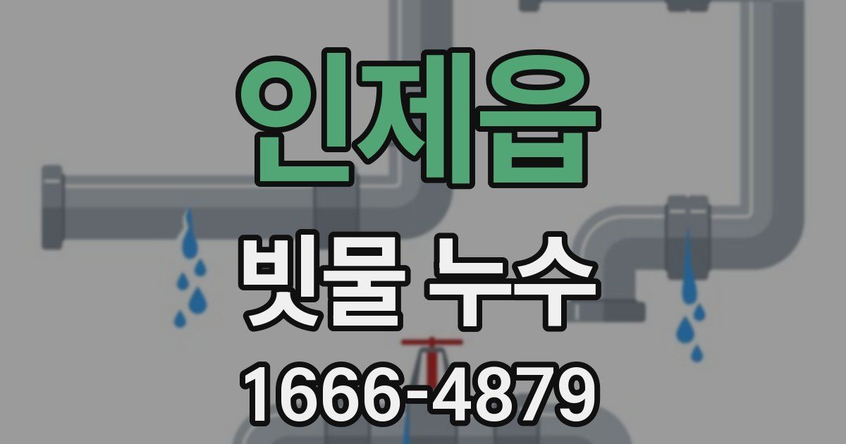 인제읍 빗물 누수
