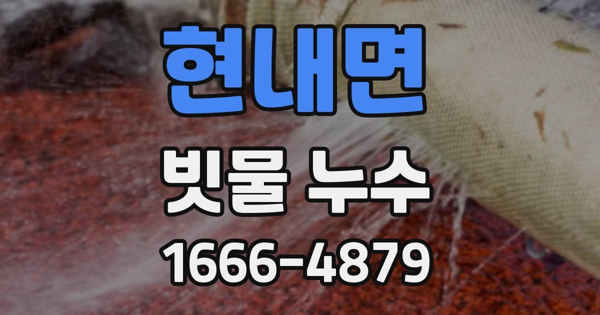 현내면 빗물 누수