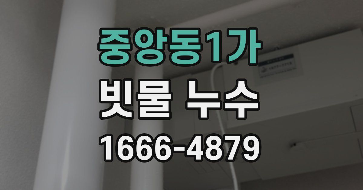중앙동1가 빗물 누수