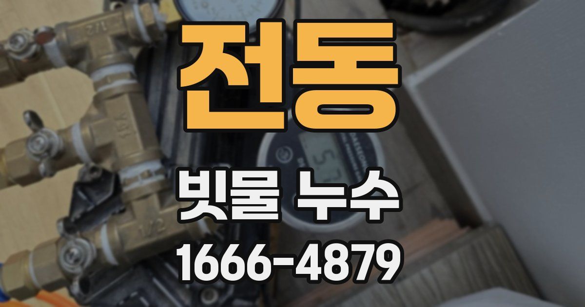 전동 빗물 누수