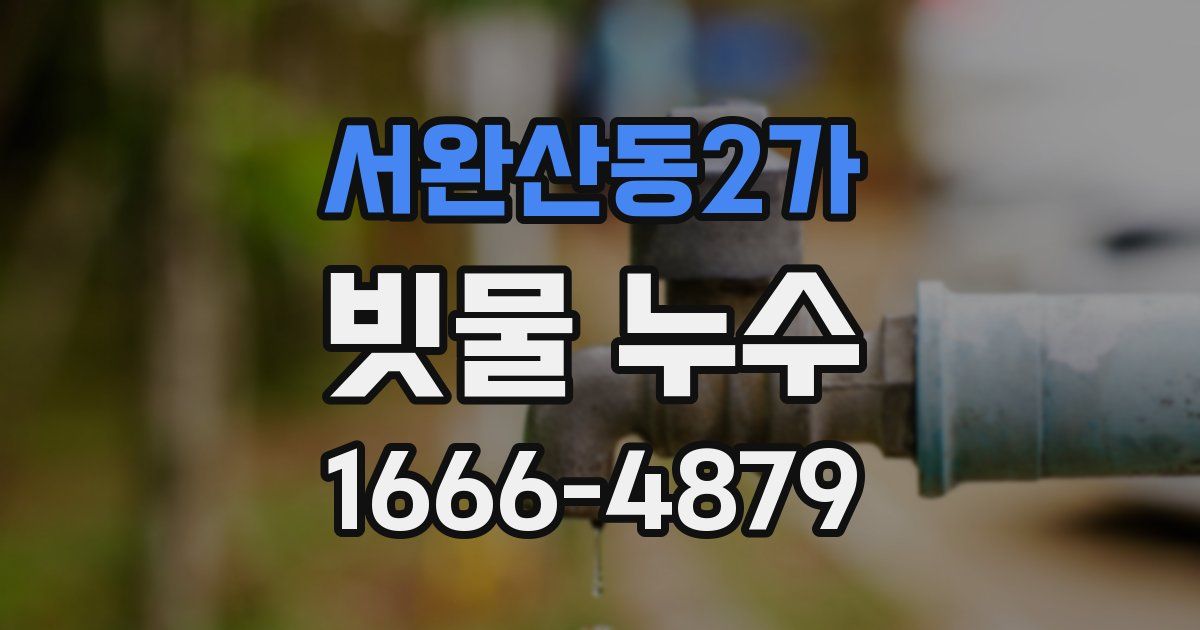 서완산동2가 빗물 누수