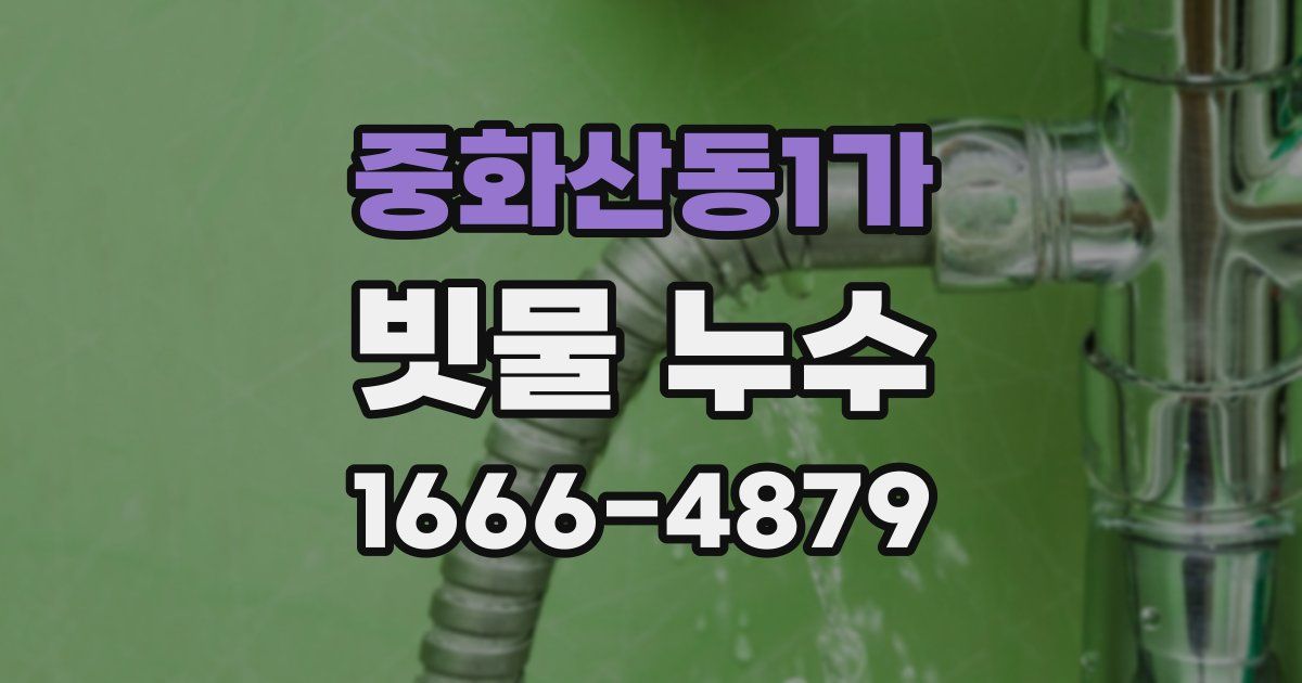 중화산동1가 빗물 누수