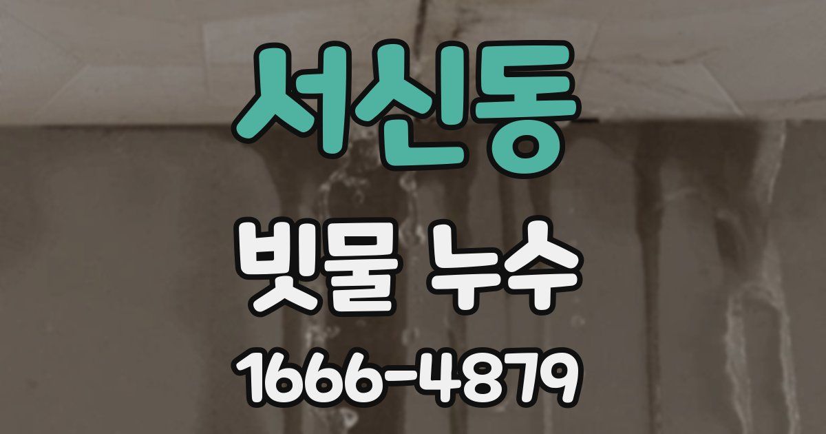 서신동 빗물 누수