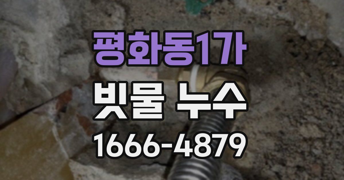 평화동1가 빗물 누수