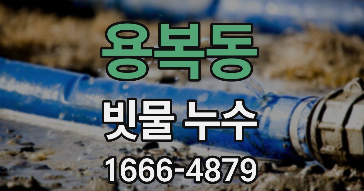 용복동 빗물 누수