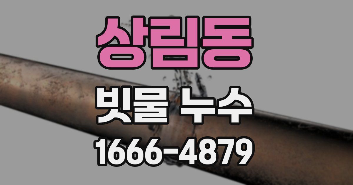 상림동 빗물 누수