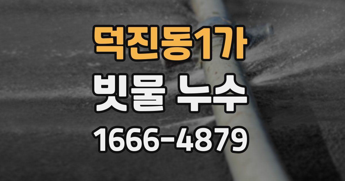 덕진동1가 빗물 누수