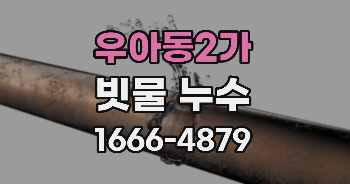 우아동2가 빗물 누수