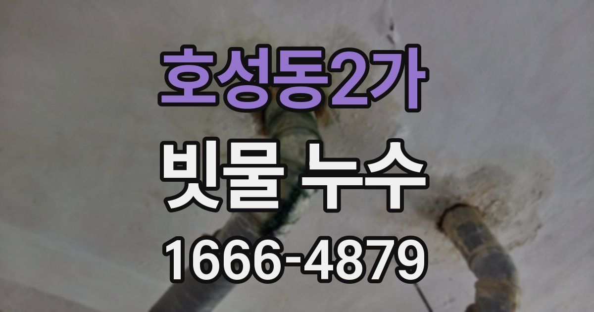 호성동2가 빗물 누수