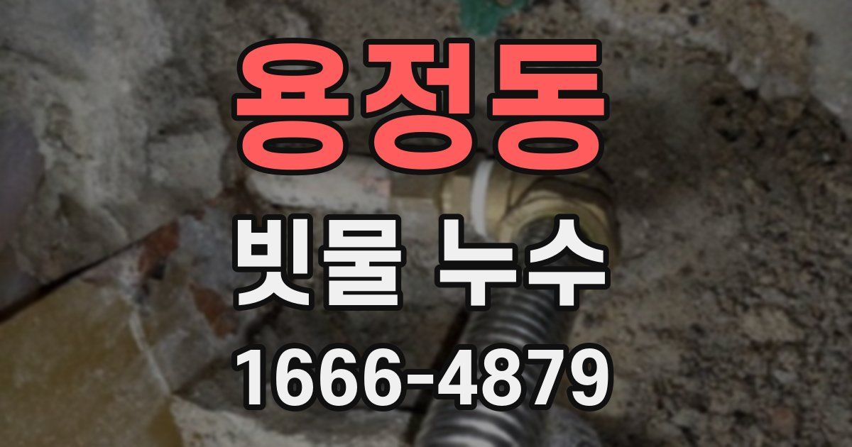 용정동 빗물 누수