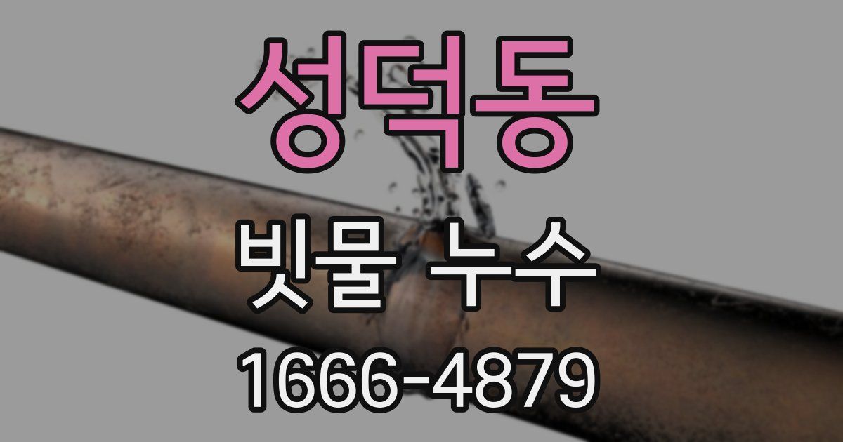 성덕동 빗물 누수