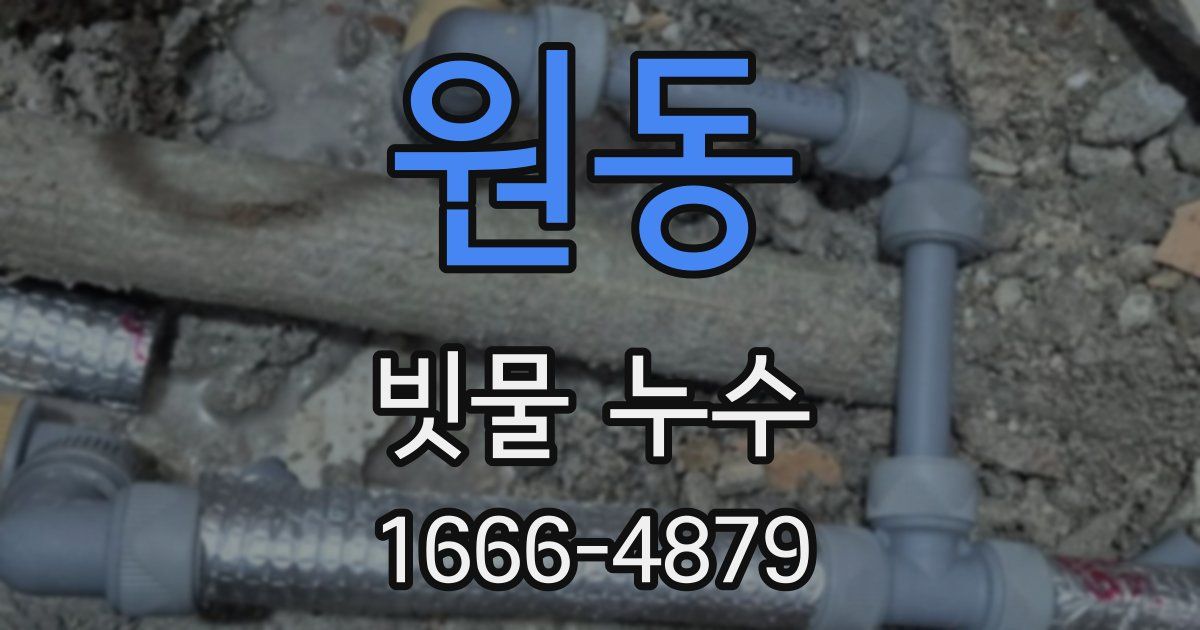 원동 빗물 누수