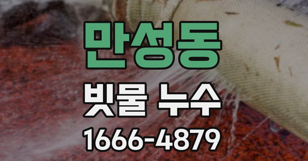 만성동 빗물 누수