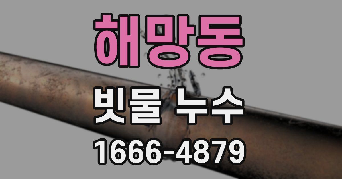 해망동 빗물 누수