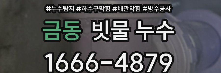 금동 빗물 누수