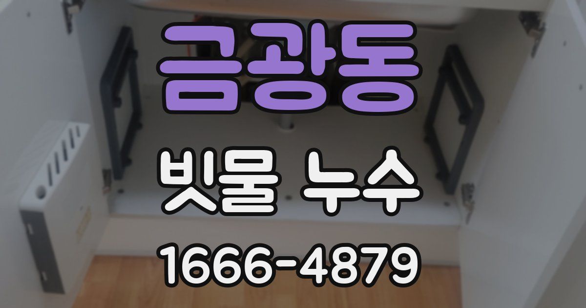금광동 빗물 누수
