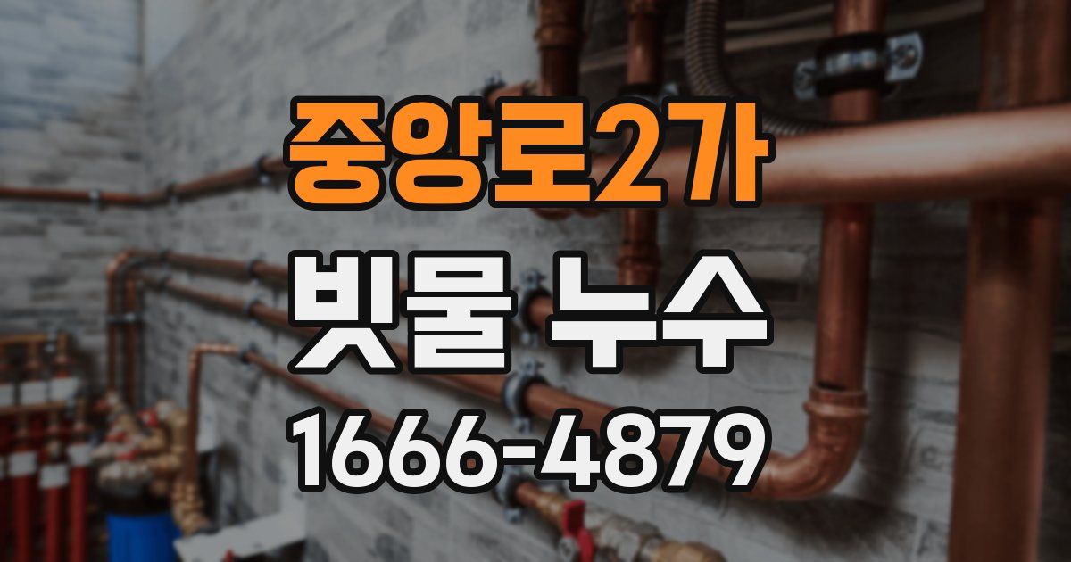 중앙로2가 빗물 누수