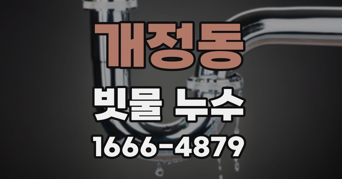 개정동 빗물 누수